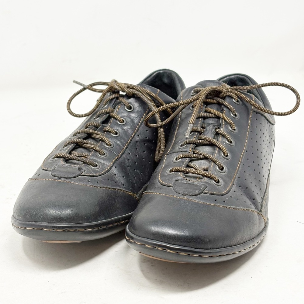 Born Womens Black Leather Lace Up Walking Shoes Size 10/42 Comfort Walking